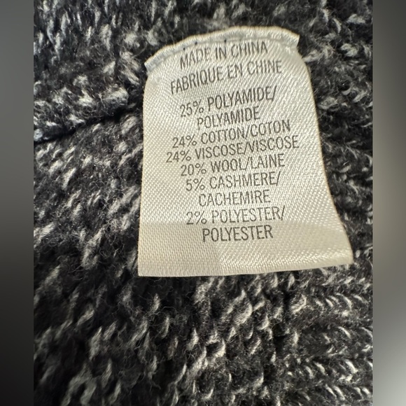 THEORY Womens Gray Chunky Knit Long Shawl Cardigan Sweater Wool/Cashmere Blend M - Picture 14 of 14